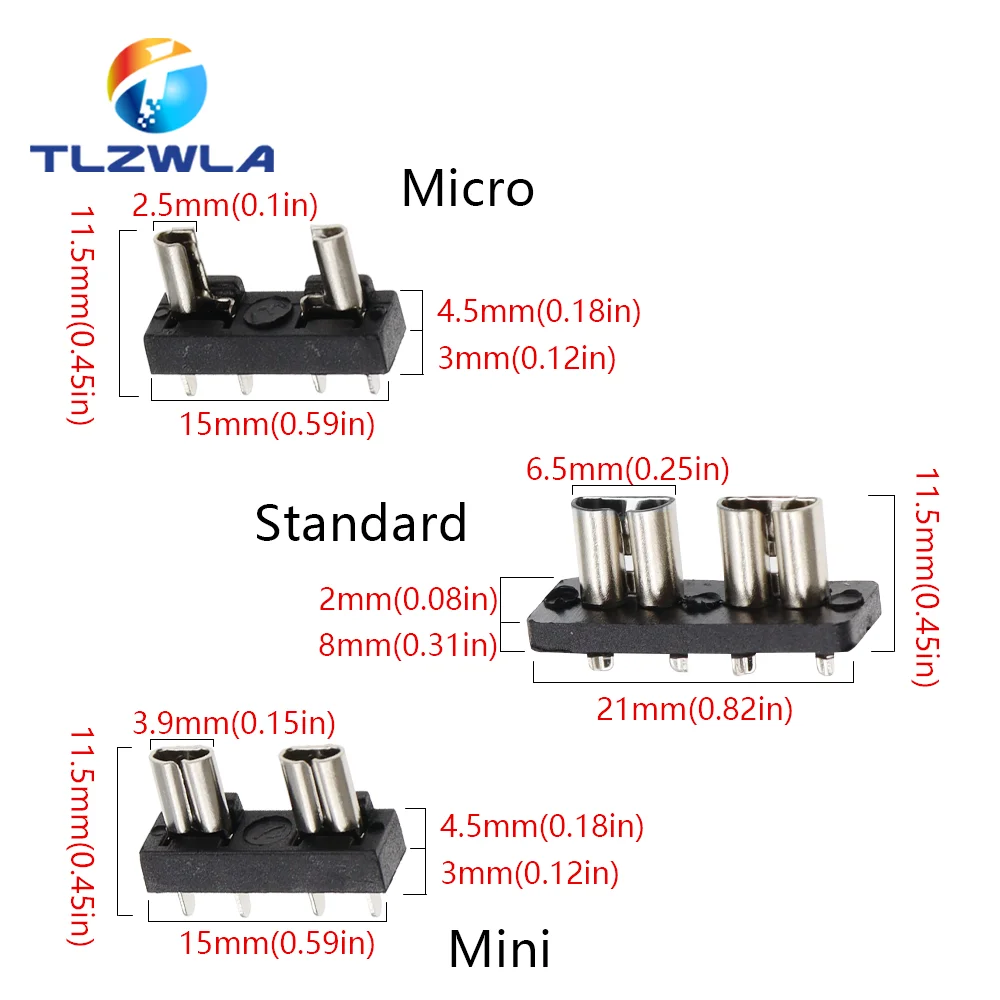 10PCS Car Fuse Holder PCB Board Standard Mini Micro Small Blade Auto Automotive Boat 32V For PCB Board Safety Clip Insertion Typ