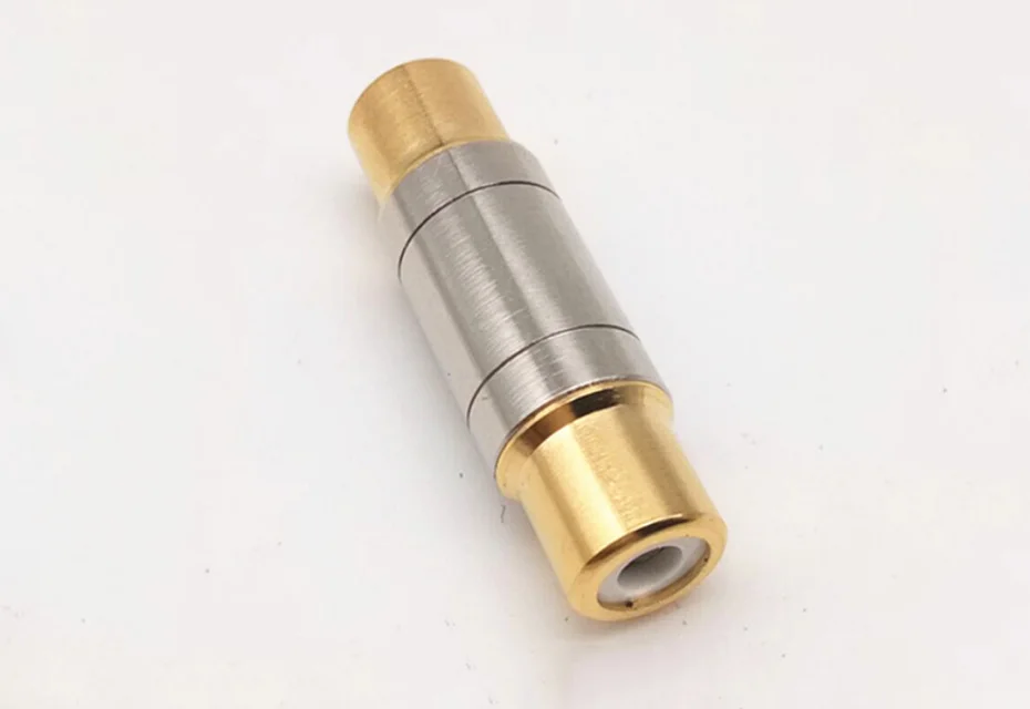 2pcs/lot Dual RCA Connectors High Quality RCA Female to Female Jack Socket Straight Adapter Gold Plated Speaker Cable Extender