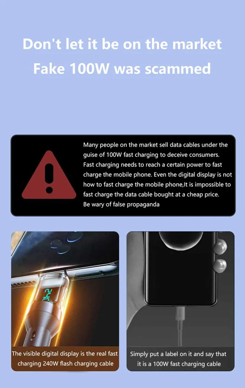 Lenovo Type C To Type C 240W Cable Phone Super Fast Charging Cable With Led Display Usb To Type-c Data Cord For Xiaomi Huawei
