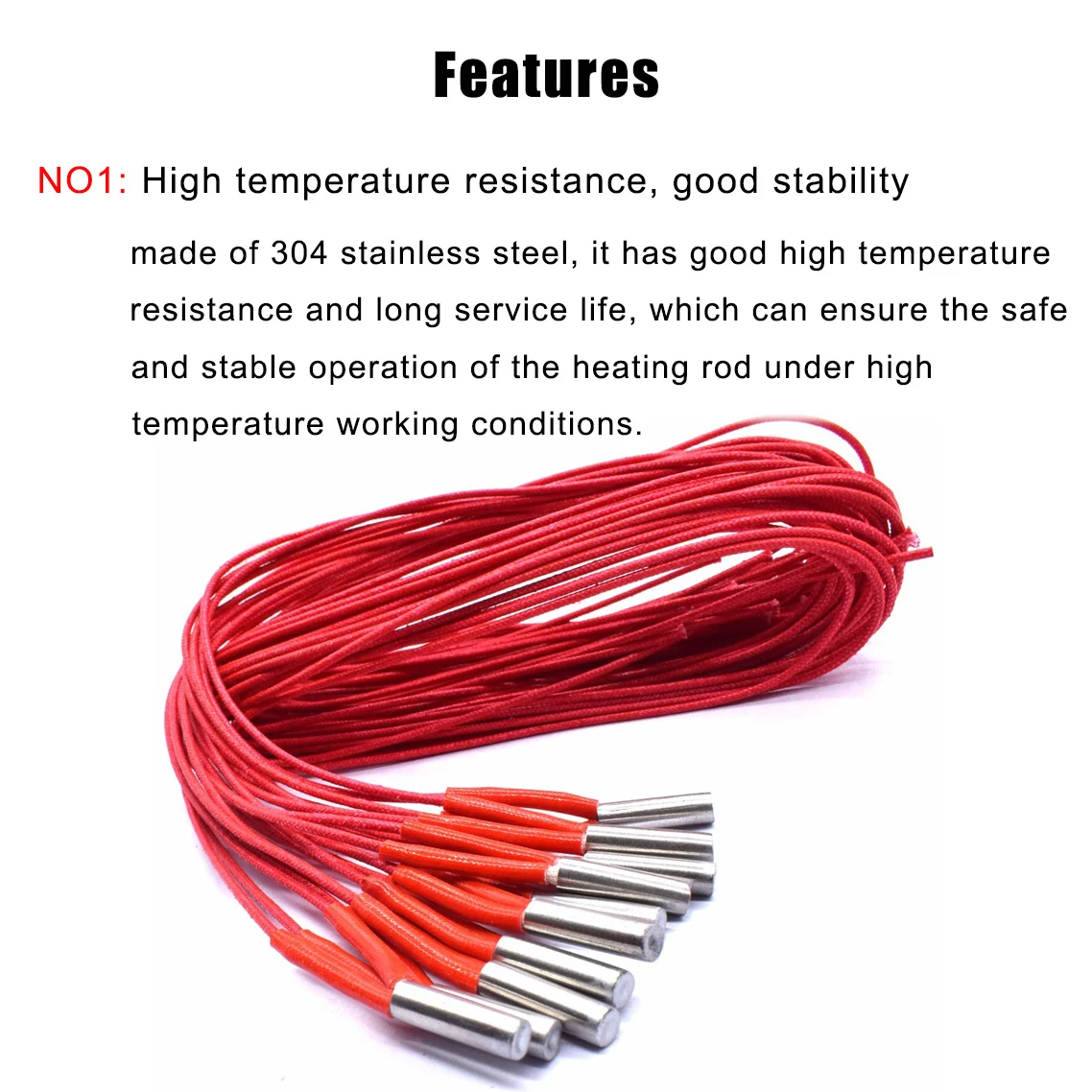 IdeaFormer 1pcs 3D Printers Cartridge Heater 12V/24V 40W 6*20mm 1m For MK Mendel Reprap Extruder Parts 12V 24V 40W Heat Parts