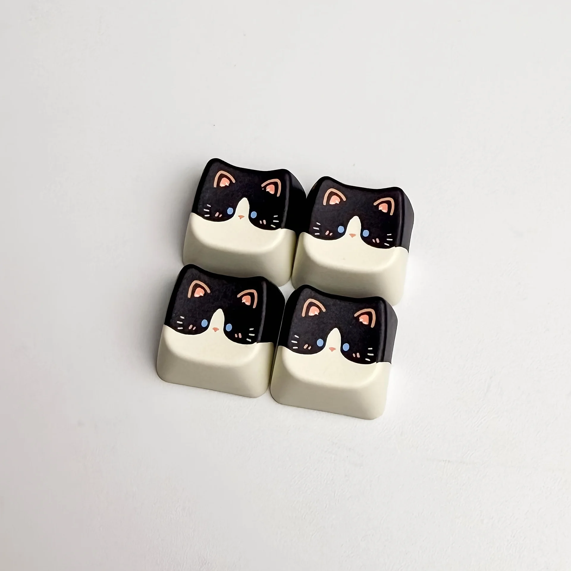 Cute Cat 4 in 1 Keyboard Button Keychain with Adorable Design