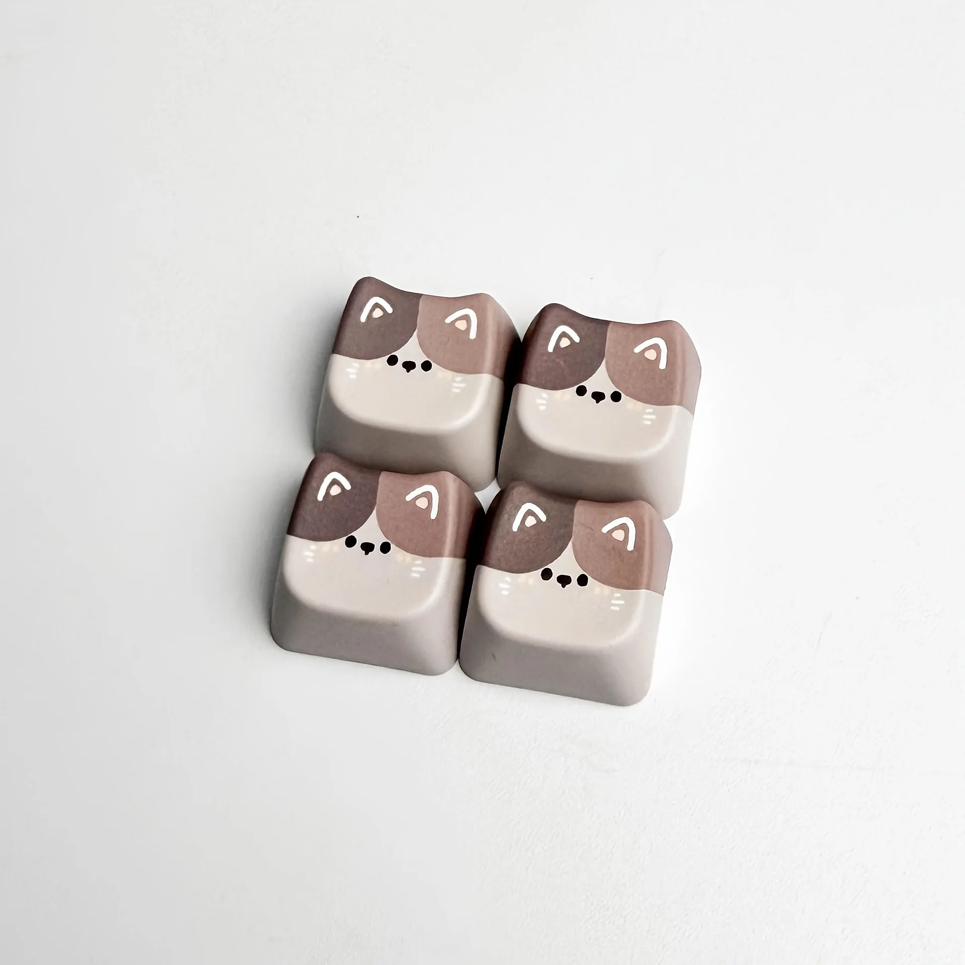 Cute Cat 4 in 1 Keyboard Button Keychain with Adorable Design