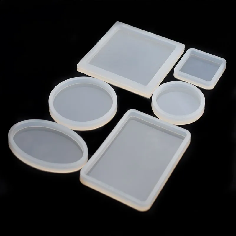 SNASAN Square Round Oval Rectangle Scrapbooking Silicone Mold For Jewelry Resin Silicone Mould Handmade DIY Epoxy Resin Molds