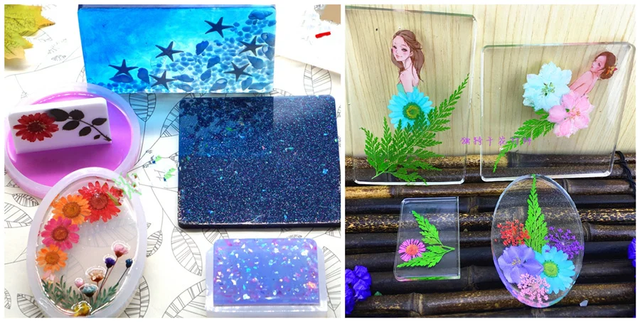 SNASAN Square Round Oval Rectangle Scrapbooking Silicone Mold For Jewelry Resin Silicone Mould Handmade DIY Epoxy Resin Molds