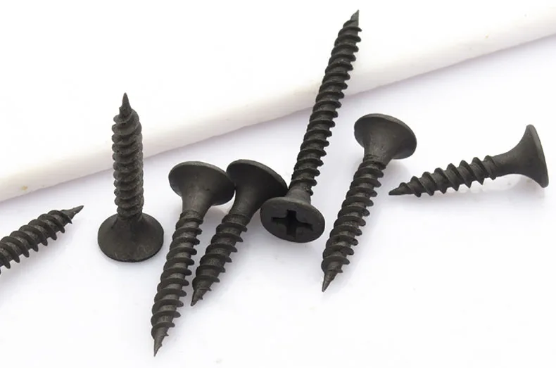 20-50pcs Cross Flat Head Self Tapping Drywall Screw M3.5 Drywall Wood Screws Black Carbon Steel Phillips Screw