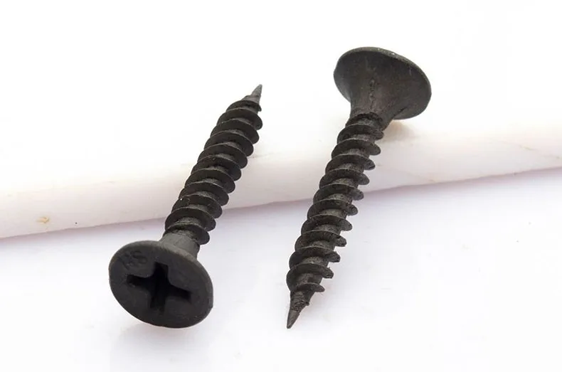 20-50pcs Cross Flat Head Self Tapping Drywall Screw M3.5 Drywall Wood Screws Black Carbon Steel Phillips Screw
