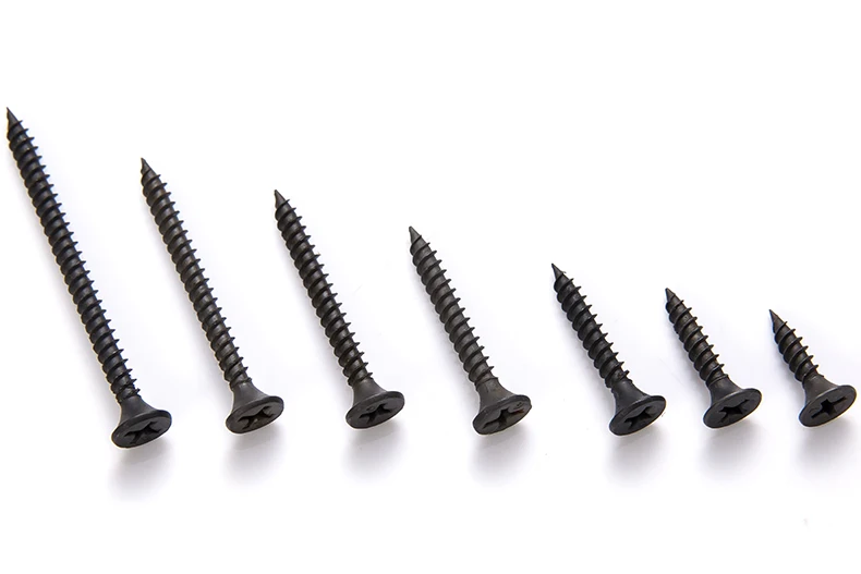 20-50pcs Cross Flat Head Self Tapping Drywall Screw M3.5 Drywall Wood Screws Black Carbon Steel Phillips Screw
