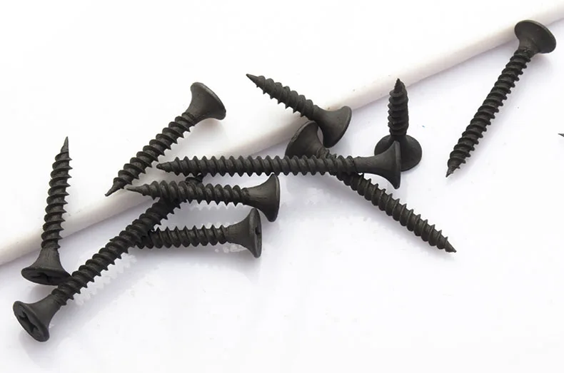 20-50pcs Cross Flat Head Self Tapping Drywall Screw M3.5 Drywall Wood Screws Black Carbon Steel Phillips Screw