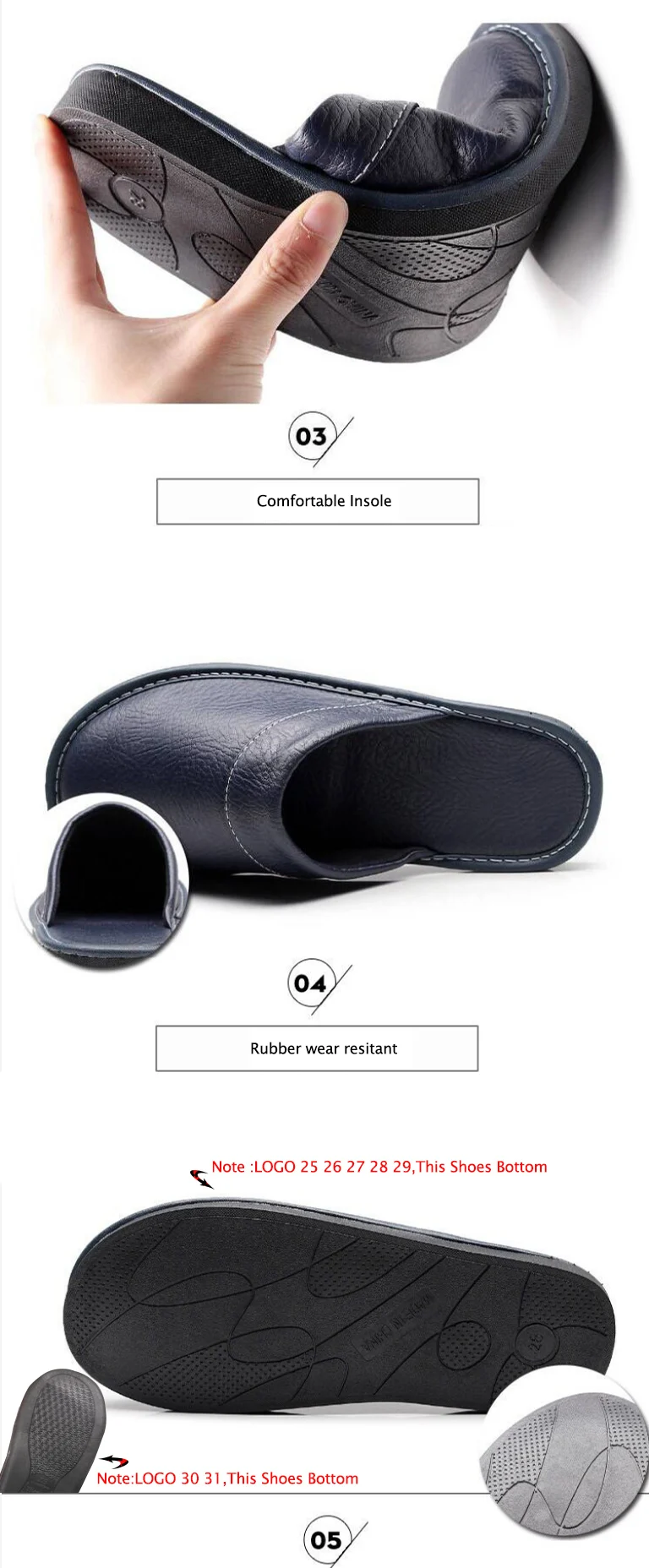Couples Simple Leather Slippers Men Home Spring Shoes 2021 Trend Flat Precision Stitching Man slippers Indoor Leather Shoes
