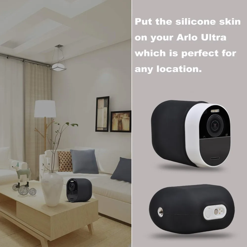 Pickle Power Silicone Skins for Arlo Ultra Waterproof Black Case Cover for Arlo Ultra/Ultra 2 & Arlo Pro 4/Pro 3 Camera