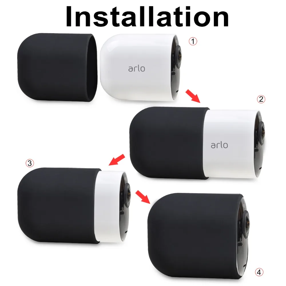 Pickle Power Silicone Skins for Arlo Ultra Waterproof Black Case Cover for Arlo Ultra/Ultra 2 & Arlo Pro 4/Pro 3 Camera
