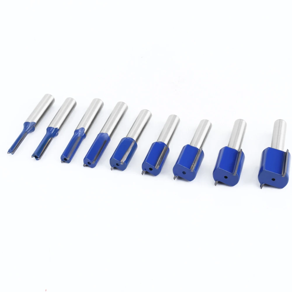LAVIE 1pc 8mm Shank Straight Bit Double Flute Router Bits Milling Cutter For Wood Woodwork Tool C08-002