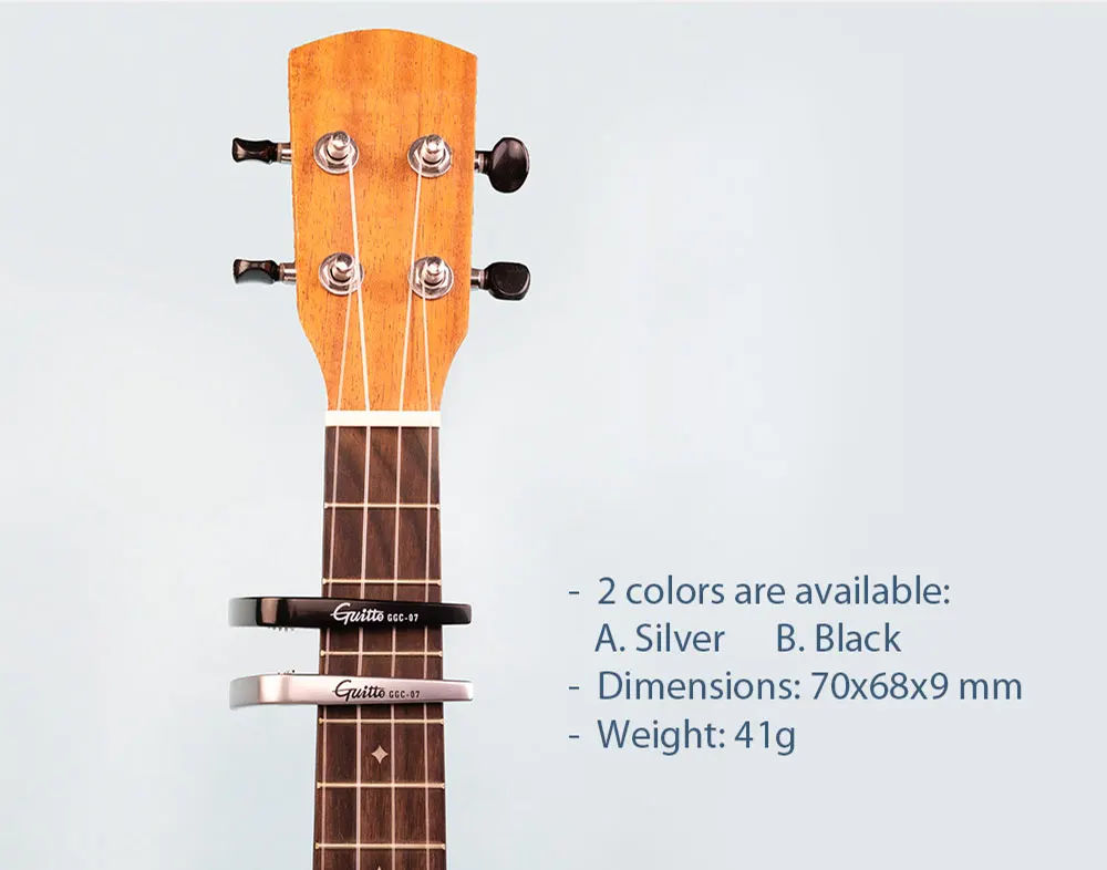 JOYO Guitto Series GGC-06/07 Guitar Capo Zinc Alloy Metal Capo Tuning Clamp for Acoustic Classic Electric Guitar and Ukulele
