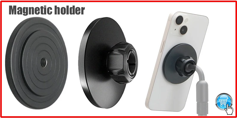 BFOLLOW Tablet Big Holder with 1/4" Female for iPad Pro 12.9" 11" Air Mini Clamp Stand Tripod Samsung Huawei Xiaomi Bracket
