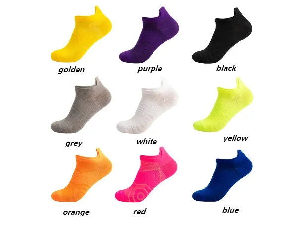 Athletic Sport Ankle Boat Socks Nylon Outdoor Basketball Bike Running Football Breathable Non-Slip Candy Color No Show Socks