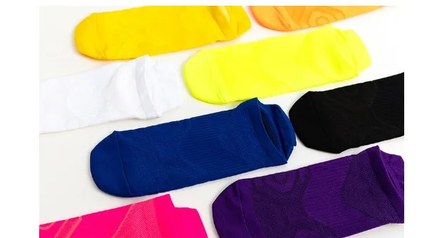 Athletic Sport Ankle Boat Socks Nylon Outdoor Basketball Bike Running Football Breathable Non-Slip Candy Color No Show Socks