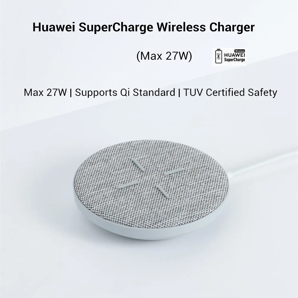 Huawei Wireless Charger Max 27W CP61 Super Charge For Huawei Qi Standard Charge For iPhone 15/14/13/12/11 Series