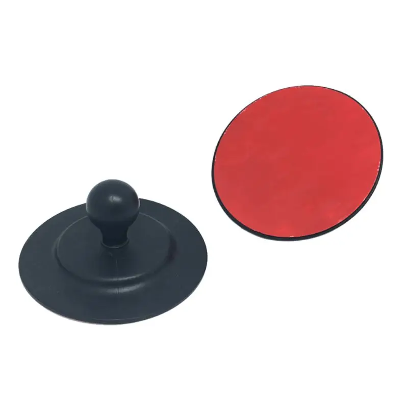 Rubber Ball Head Mount Car Dashboard Suction Cup Round Plate with Adhesive Tape for GPS Camera Smartphones Accessories
