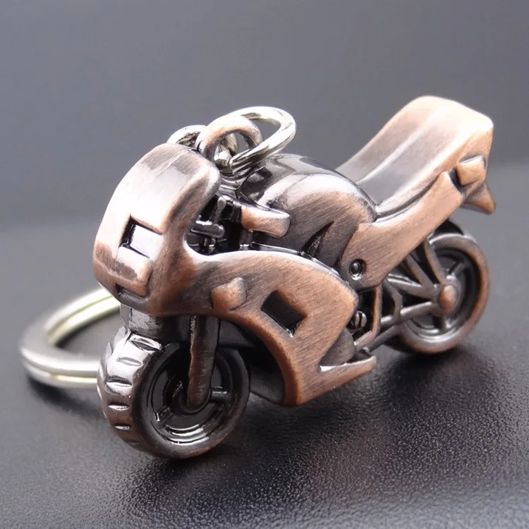 New Motorcycle Key Chain Charm metal keychain men women Car Key Ring 4 color key holder best gift jewelry