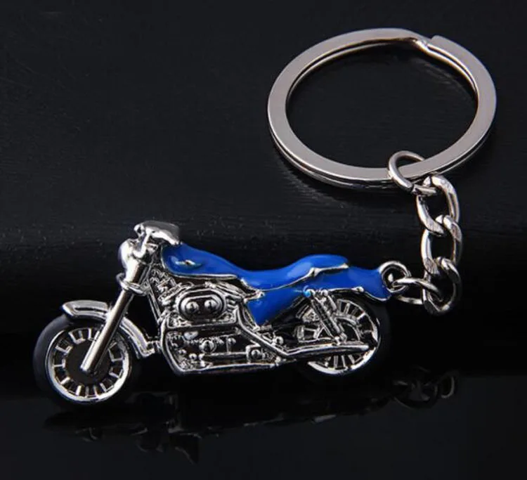 New Motorcycle Key Chain Charm metal keychain men women Car Key Ring 4 color key holder best gift jewelry
