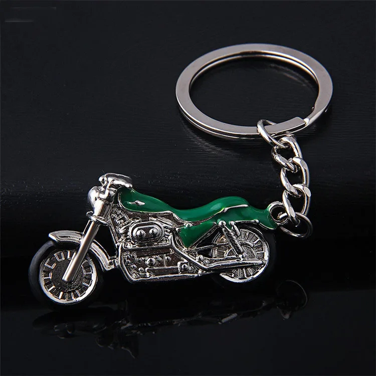 New Motorcycle Key Chain Charm metal keychain men women Car Key Ring 4 color key holder best gift jewelry