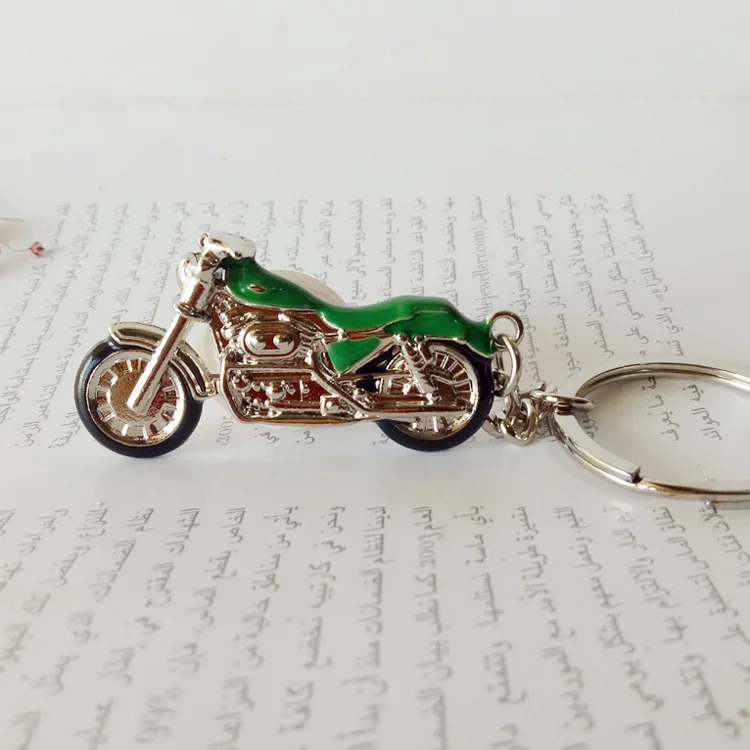 New Motorcycle Key Chain Charm metal keychain men women Car Key Ring 4 color key holder best gift jewelry