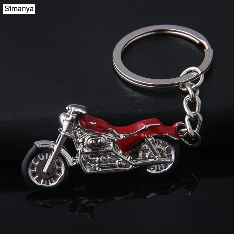 New Motorcycle Key Chain Charm metal keychain men women Car Key Ring 4 color key holder best gift jewelry
