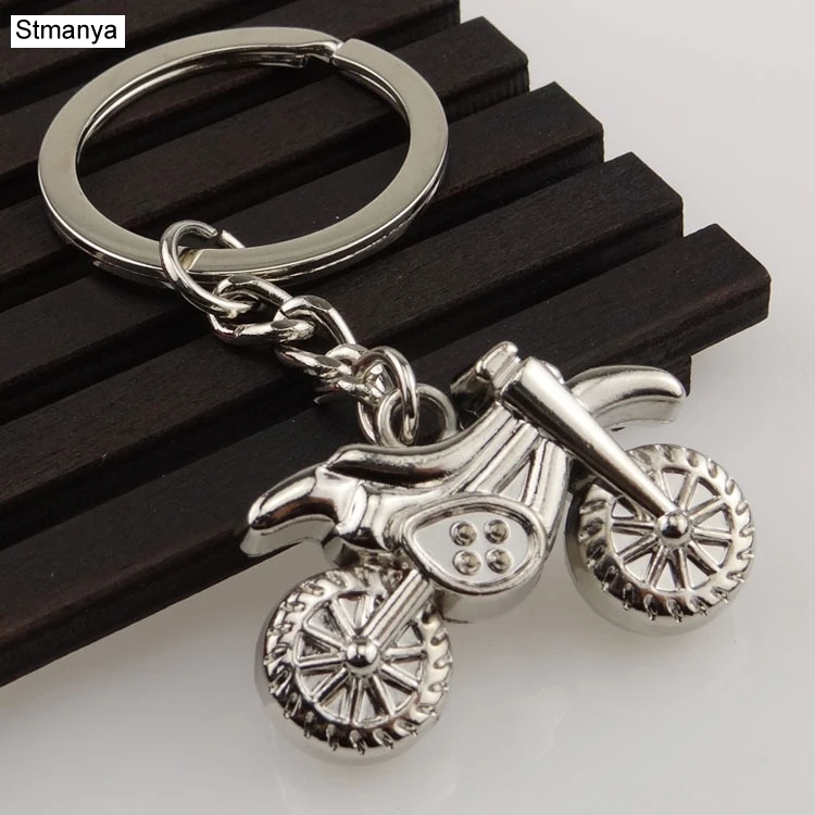 New Motorcycle Key Chain Charm metal keychain men women Car Key Ring 4 color key holder best gift jewelry