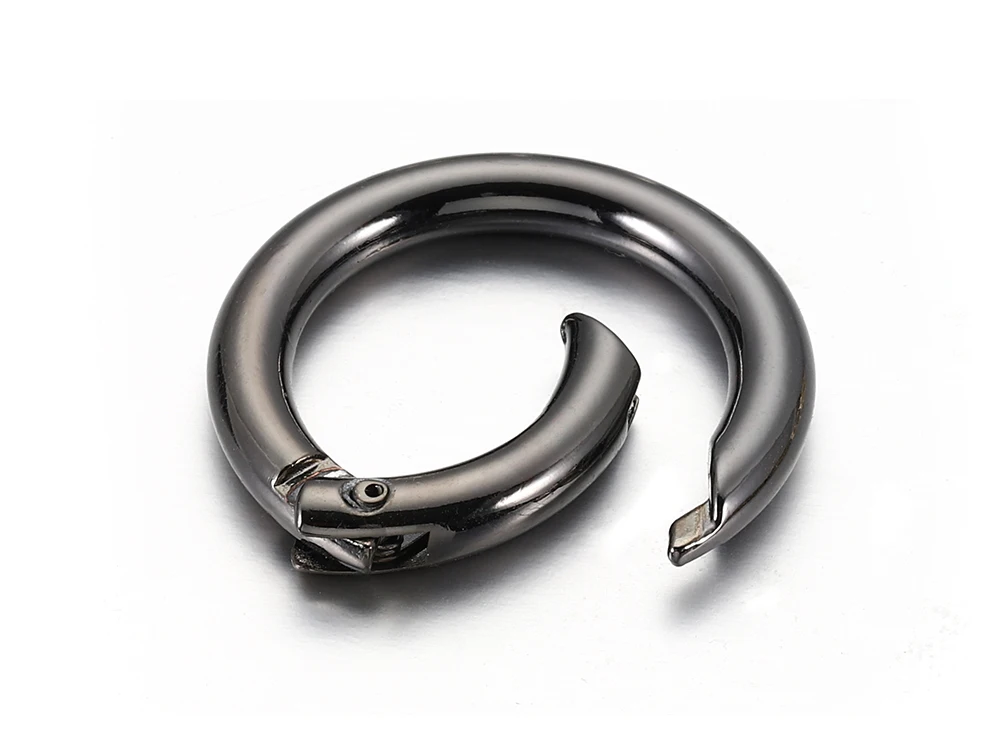 10pcs/5pcs Spring Clasp Keychain Ring KC Gold Color Openable Round Carabiner Hook Buckle Bag Chain for Key Jewelry Making DIY