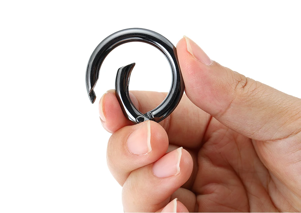 10pcs/5pcs Spring Clasp Keychain Ring KC Gold Color Openable Round Carabiner Hook Buckle Bag Chain for Key Jewelry Making DIY