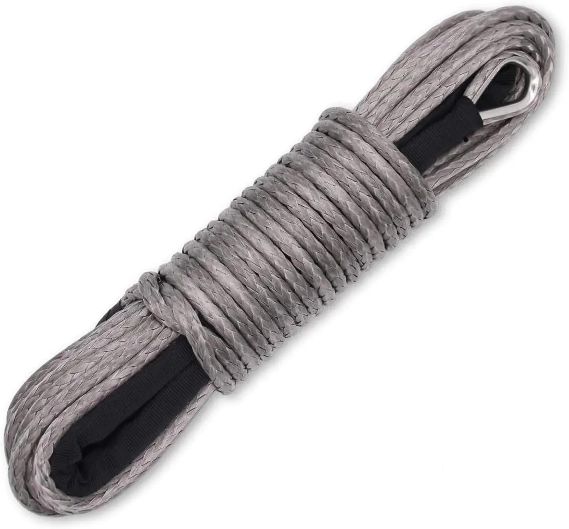 1X Durable 15M 5mm 10000LBS Synthetic Winch Rope Line Recovery Cable for 4WD ATV SUV Truck Boat Winch Towing Rope