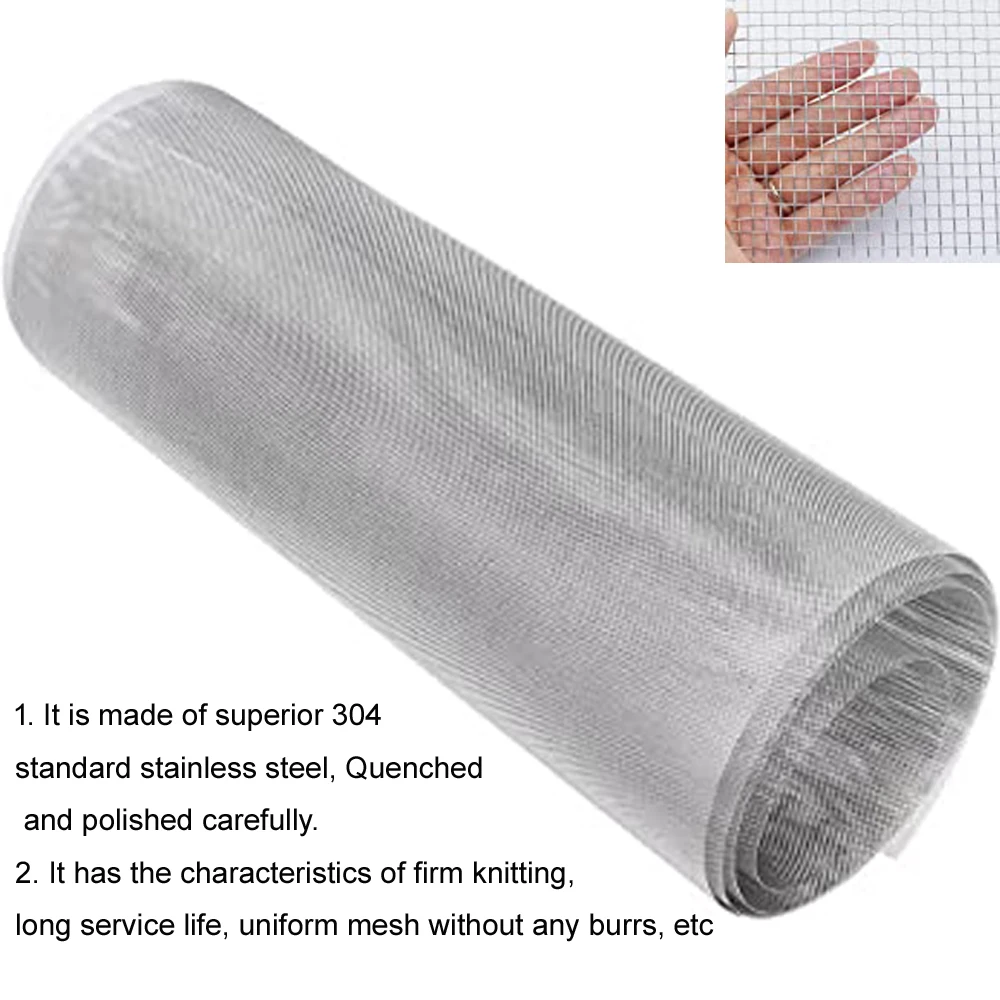 304 Stainless Steel Filter Screen 10-400 Mesh Woven Wire High Quality Stainless Steel Screening Filter Sheet for Ventilation