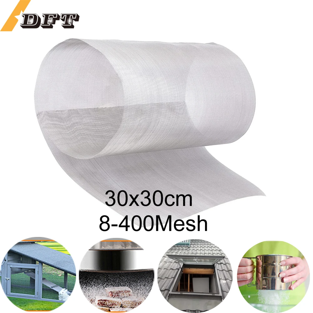 304 Stainless Steel Filter Screen 10-400 Mesh Woven Wire High Quality Stainless Steel Screening Filter Sheet for Ventilation