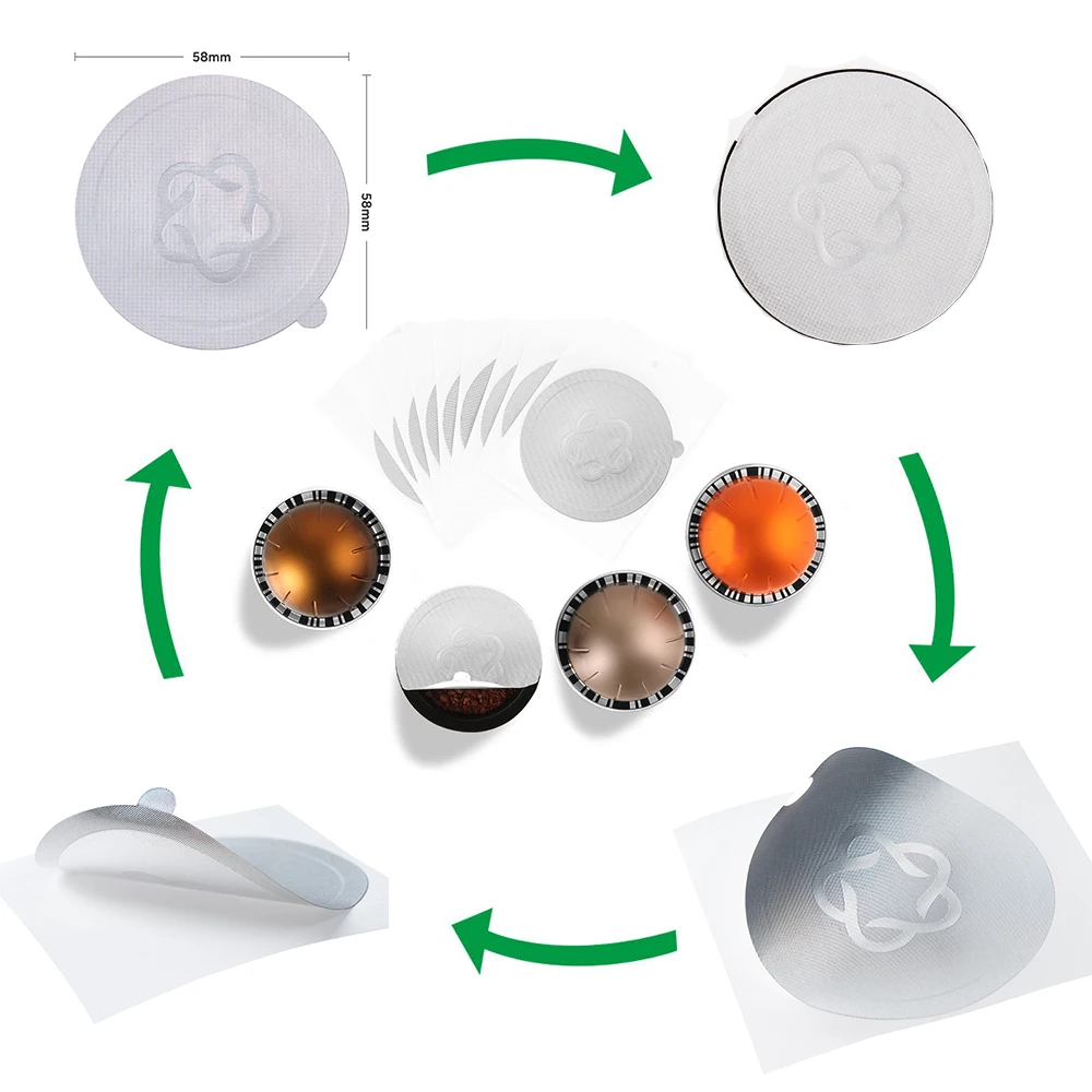 For use only with Nespresso Vertuo Next Vertuoline Reusable Stainless Steel Capsule Refillable Coffee Filter with Original Pod