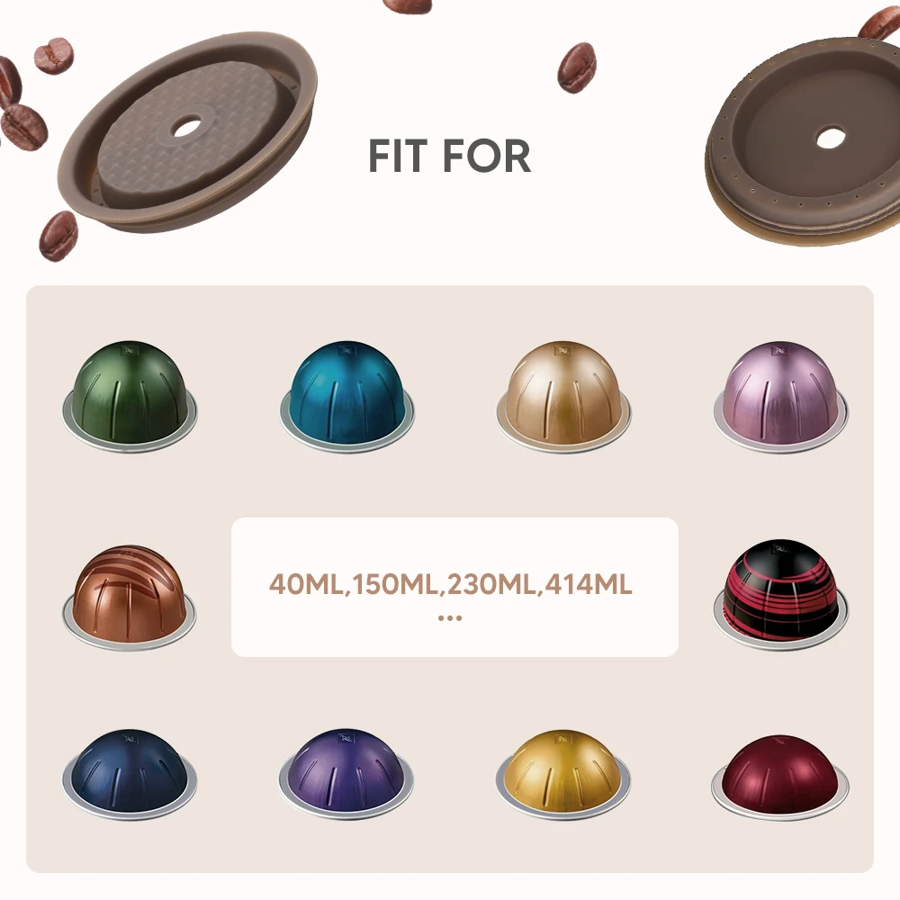 For use only with Nespresso Vertuo Next Vertuoline Reusable Stainless Steel Capsule Refillable Coffee Filter with Original Pod