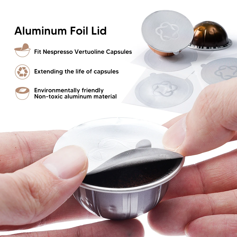 For use only with Nespresso Vertuo Next Vertuoline Reusable Stainless Steel Capsule Refillable Coffee Filter with Original Pod
