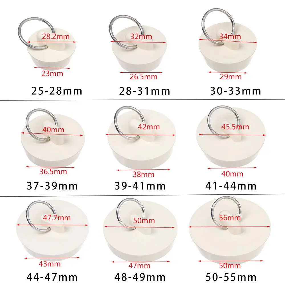 Kitchen Bath Rubber Sink Plug Floor Drain Plug Sink Bathtub Drainage Stopper Laundry Leakage-proof Plug Bathroom Supplies