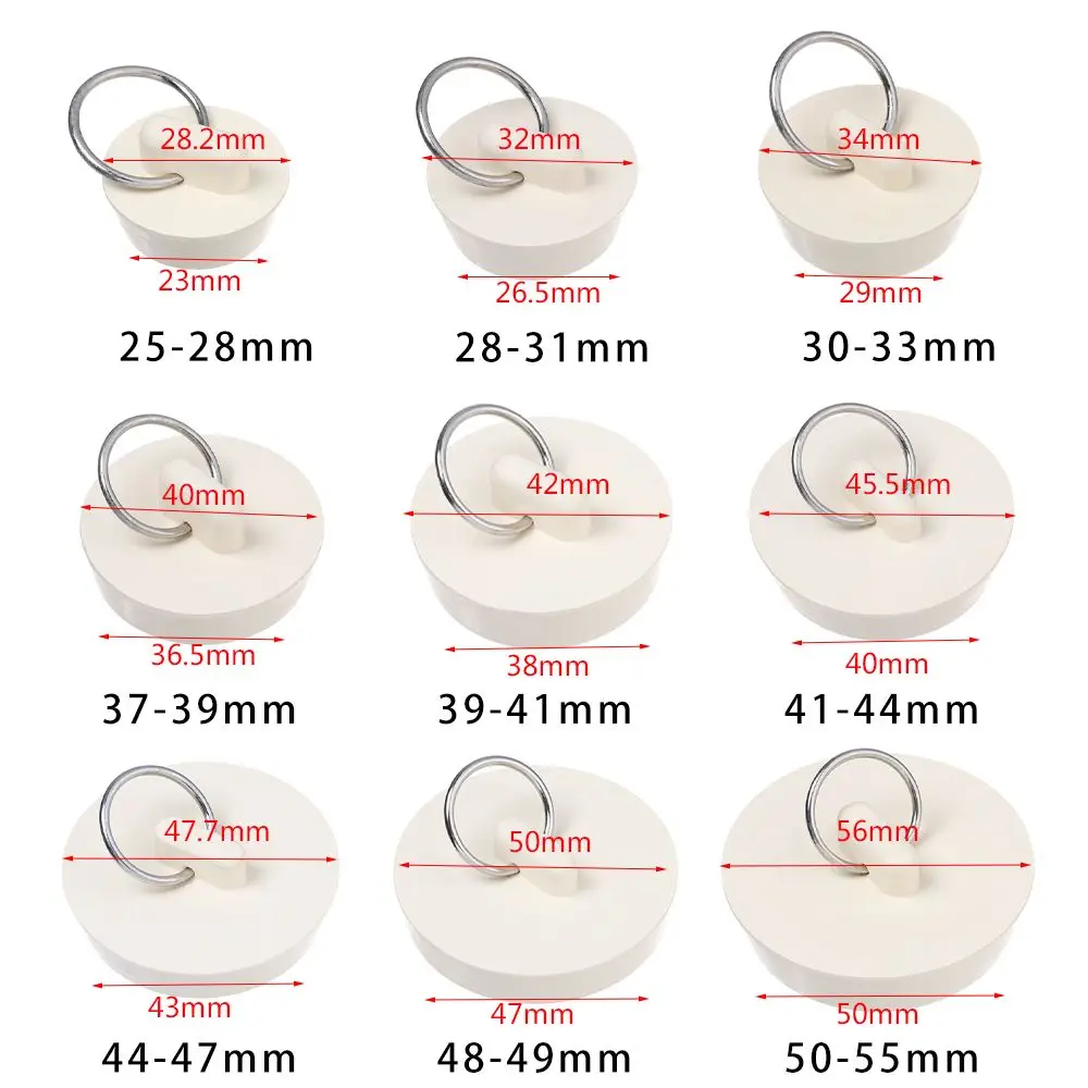 Kitchen Bath Rubber Sink Plug Floor Drain Plug Sink Bathtub Drainage Stopper Laundry Leakage-proof Plug Bathroom Supplies