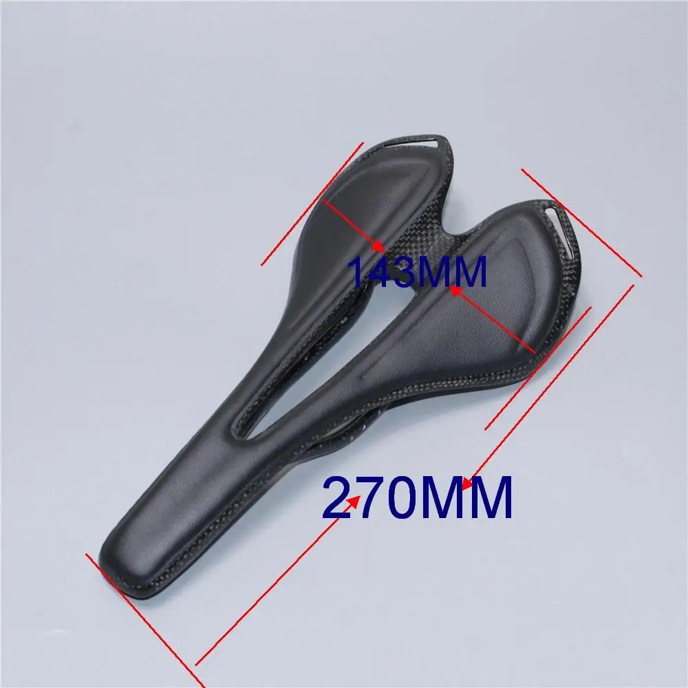 3K Full Carbon Fiber Bicycle Saddle MTB Road Bike Seat Ultra Light Cycle Equipment Matte/ Glossy 270x143mm