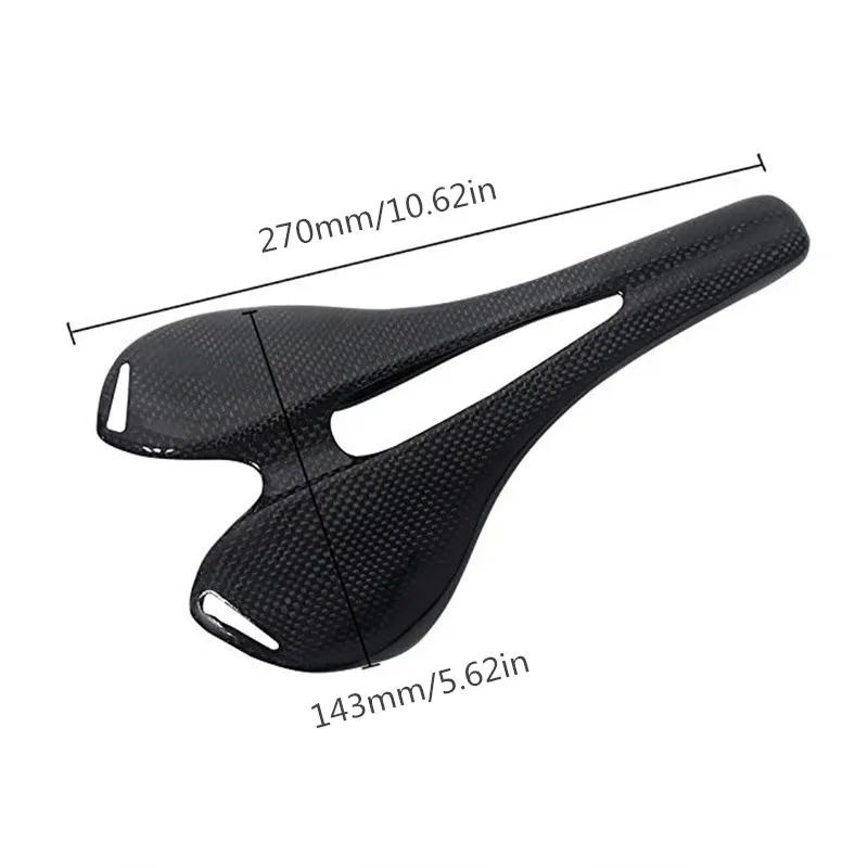 3K Full Carbon Fiber Bicycle Saddle MTB Road Bike Seat Ultra Light Cycle Equipment Matte/ Glossy 270x143mm
