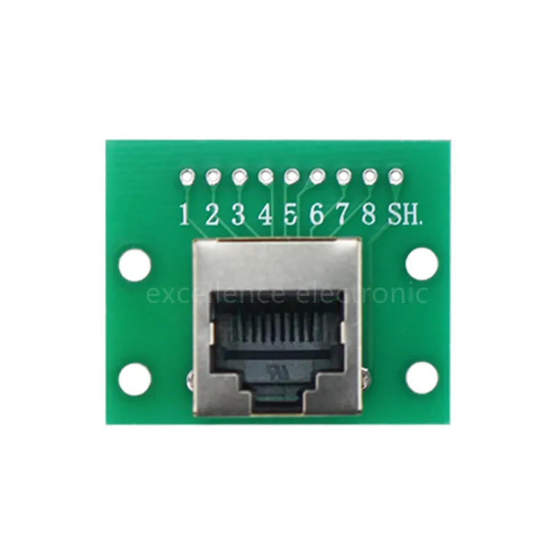 1Pcs RJ45 Adapter Board To XH2.54 Modular Ethernet Connector Adapter Network Interface + Breakout Board + Pin Header