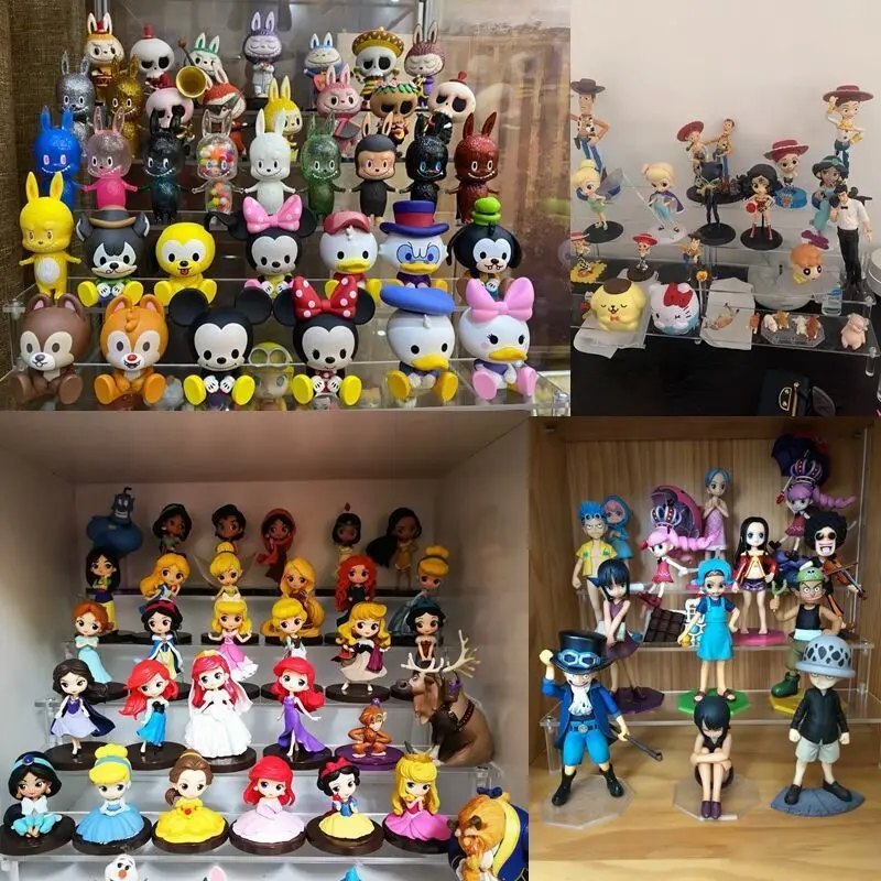 1-5 Tier Acrylic Display Stand,Clear Display Riser Rack for Cupcake,Perfume Doll Décor and Organizer Amiibo Funko POP Figures