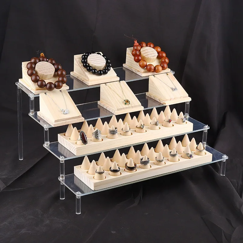 1-5 Tier Acrylic Display Stand,Clear Display Riser Rack for Cupcake,Perfume Doll Décor and Organizer Amiibo Funko POP Figures