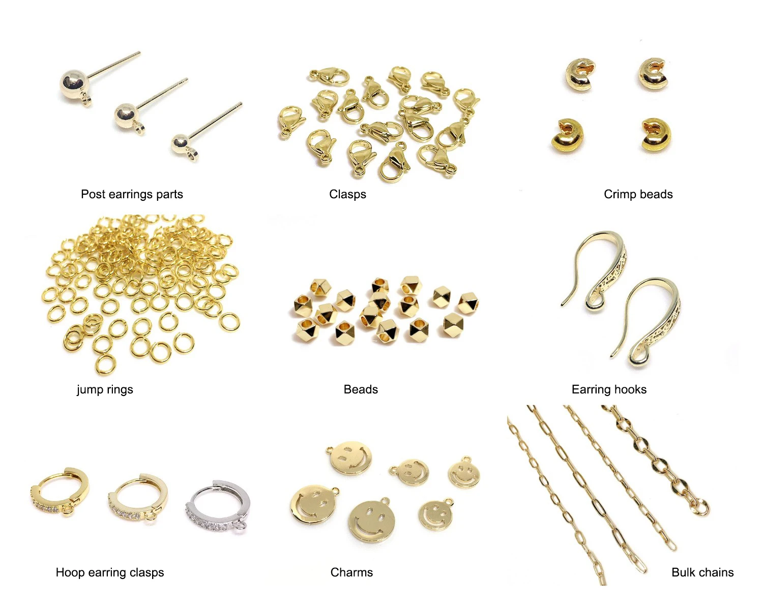 14K Gold Plated Brass Metal Earring Hooks with Eyepin Bead Caps, French Earwire DIY Pearl Earrings Findings Components