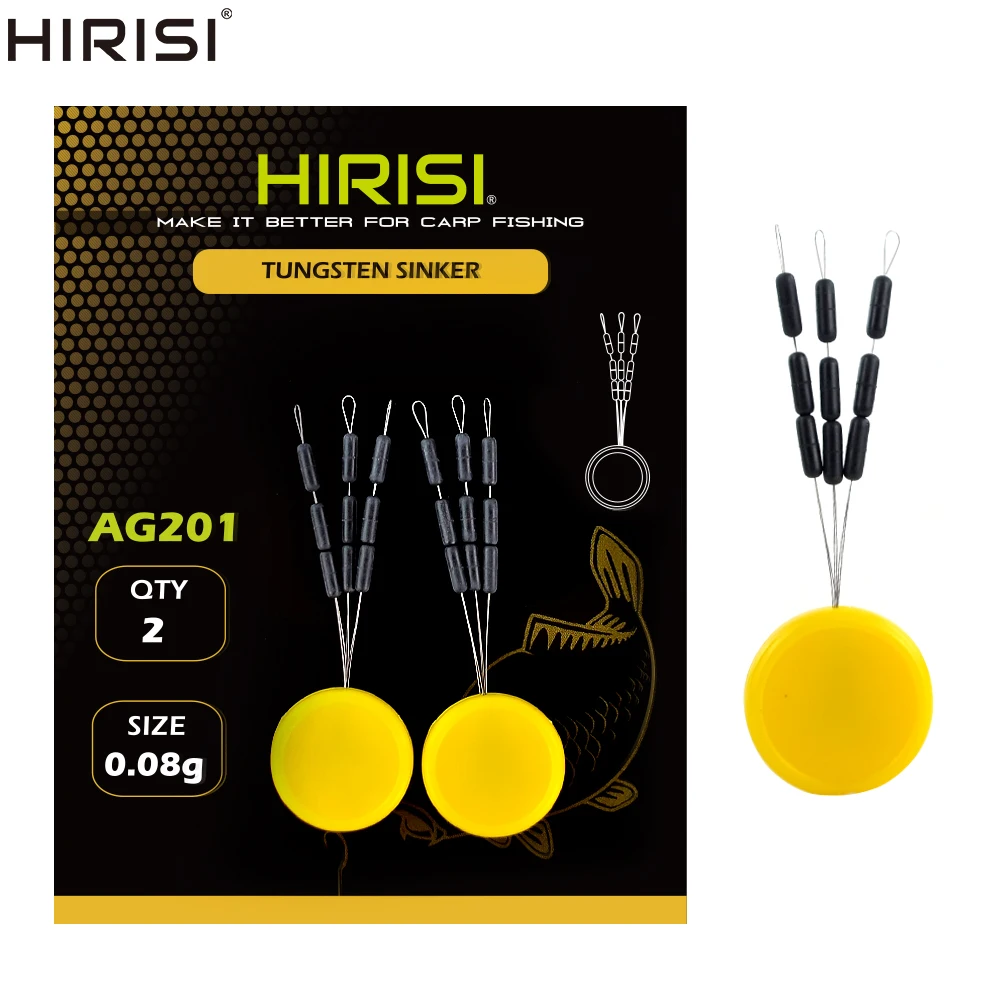 Hirisi 2set Sinkers Hooklink Weights Size 0.05g 0.08g for Carp Fishing Terminal Tackle AG200