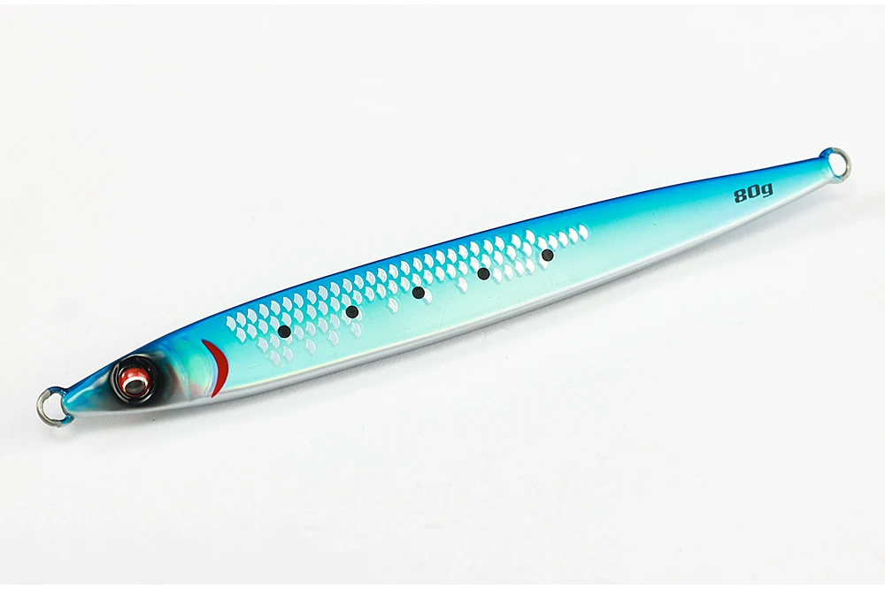 JIGGING PRO Sardine Slider Metal Jig 40g 60g 80g 100g UV Long Cast Saltwater Slow Pitch Jigging Lure Tuna Esca Senuelo