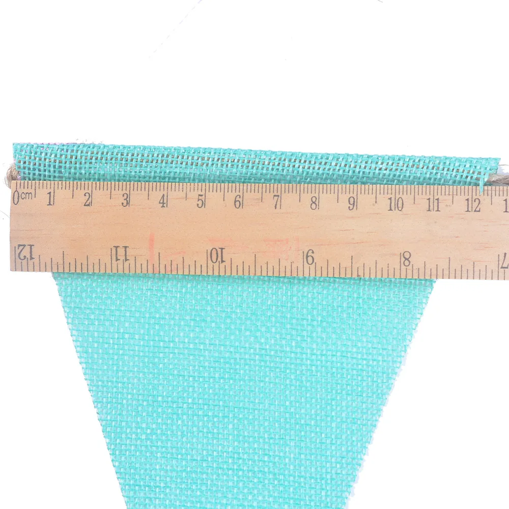 4M Colorful Jute Linen Flags Pennant Birthday Bunting Banners Wall Hanging Wedding Hanging Banner Party Garland for Home Decor