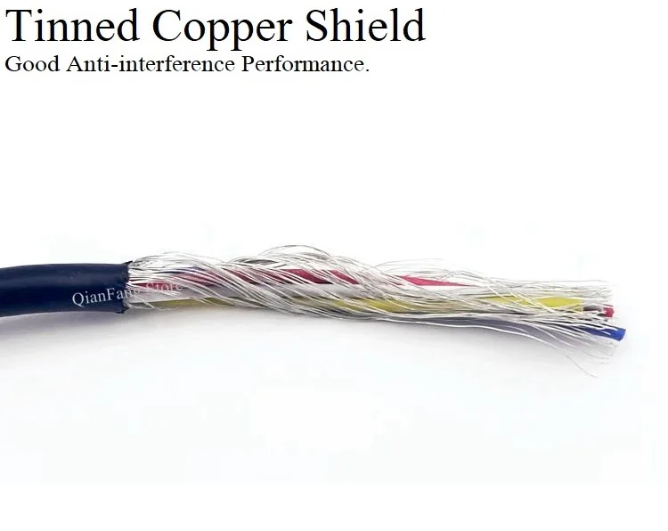 1M 24AWG Shielded Wire Signal Cable 2 3 4 5 Core PVC Insulated Channel Audio Headphone Copper Control Shielding Wire UL2547