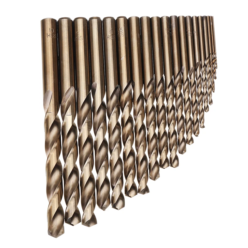 M35 Cobalt Metal Drill Straight Shank Twist Drill Bit Set HSS-Co Hole Opener Tool For Stainless Steel Metal Iron Woodworking