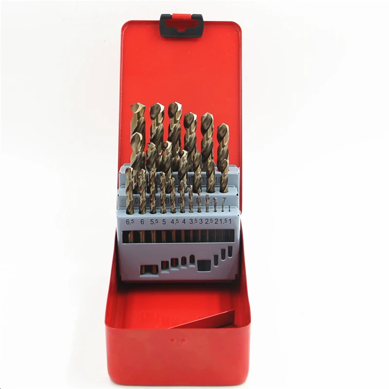 M35 Cobalt Metal Drill Straight Shank Twist Drill Bit Set HSS-Co Hole Opener Tool For Stainless Steel Metal Iron Woodworking